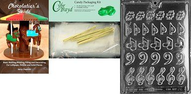 Cybrtrayd J006 Music, Music, Music Chocolate Candy Mold with Exclusive Cybrtrayd Copyrighted Chocolate Molding... N4