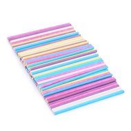 Colored Lollipop Sticks 4 inch Paper 100 count (Blue, White, Purple, Yellow, Rose-red) (4 inch, 5 Colors)