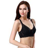 PHOTNO Women Push Up Deep V Ultrathin Underwire Padded Lace Brassiere Bra Big Size N8