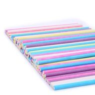 Colored Lollipop Sticks 4 inch Paper 100 count (Blue, White, Purple, Yellow, Rose-red) (4 inch, 5 Colors) N2