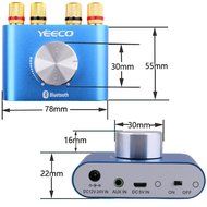 Yeeco&reg; Hifi Mini Bluetooth Amplifier 50W+50W DC 12/24V Wireless Bluetooth Stereo Dual Channel Audio Receiver Power... N18