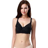 PHOTNO Women Push Up Deep V Ultrathin Underwire Padded Lace Brassiere Bra Big Size N13