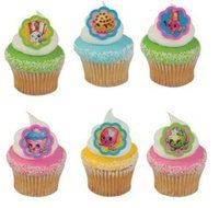 Shopkins Cupcake Rings Party of 24 Cupcake Decoration Kit N2