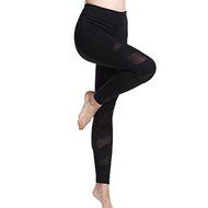 PHOTNO Women&#039;s Mesh Panels Stretchy Workout Sports Gym Yoga Leggings Ninth Yoga Pants N4