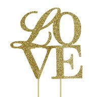 All About Details Gold Love Cake Topper