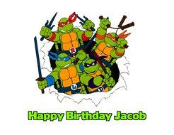 Teenage Mutant Ninja Turtles 90s TMNT Edible Image Photo Sugar Frosting Icing Cake Topper Sheet Personalized Custom...