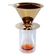 Clever Coffee Filter /Dripper - Titanium Coated Gold Stainless Steel Coffee Filter with Cup Stand, Permanent Reusable... N2