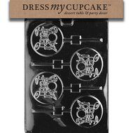 Dress My Cupcake Chocolate Candy Mold, Drum Lollipop