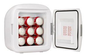 Gourmia GMF1200 Portable 12 Can Mini Fridge Cooler and Warmer for Home ,Office, Car or Boat AC &amp; DC N8