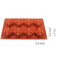 8 Cavity Fleur-de-lis Cake Mold, IC ICLOVER Food Grade Non-Stick Silicone Baking Mold, Muffin Cups Biscuit Chocolate... N2