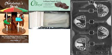 Cybrtrayd J050 Teeth Lolly Chocolate Candy Mold with Exclusive Cybrtrayd Copyrighted Chocolate Molding Instructions N5