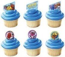 24 Pacman Cupcake Ring Toppers