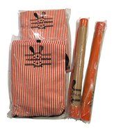 2 Kid's Colorful Orange and White Striped Aprons, plus 2 Professional Silicone Baking Mats-easy Clean Up, and... N3