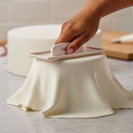 Cake Boss Decorating Tools Plastic Fondant Smoother, Cream N3