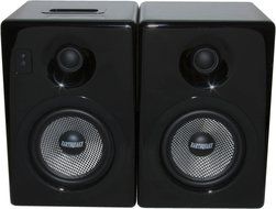 Earthquake Sound IQ52S iPod Docking Speaker System (Silver Piano Gloss, Pair) N13