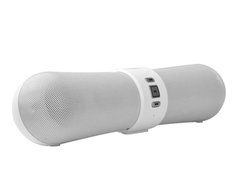 Generic Bluetooth Speaker Dual Loudspeakers Wirelss Subwoofer with TF Card Slot Mp3 Player White