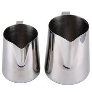 Stainless Steel Milk Coffee Frothing Pitcher Cup Jug Silver Tone (600ml) N2