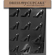 Dress My Cupcake Chocolate Candy Mold, Bite Size High Heel Shoes