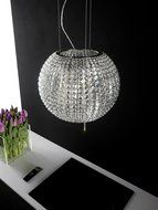 ELICA EST319GL 19" Island Ceiling Mounted Hood with 300 CFM Internal Blower, Magic Wand Controls, 3 Blower Speeds...