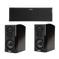 Polk Audio LSiM 706C Center Channel Speaker, Black - Bundle With 2x Polk LSiM 703 Bookshelf Speaker, Black