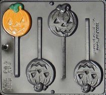 Pumpkin Jack O Lantern Lollipop Chocolate Candy Mold Halloween 928