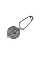 Round Double-Mesh Stainless Steel Tea Infuser Stir Wand, w/ Jointed Clip Clamp Handle