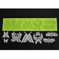 Anyana Silicone Lace Mat Cake Lace Mould Cake Decor Supplies Fondant Lace Mold Butterfly Stencils N2