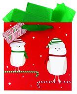 The Gift Wrap Company HALF9738-27 Square Bag (6 Pack), Medium, Snowbird, Multicolor