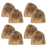 Acoustic Audio B8RS Sandstone 8" Rock Speaker 4 Pair Pack Outdoor Weatherproof Speakers
