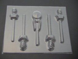 Star Trecky Chocolate Candy Lollipop Mold