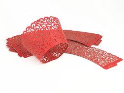Yansanido 12 set pink Filigree Artistic Bake Little Vine Lace Laser Cut Cupcake Wrapper Cup Muffin Case Trays... N50