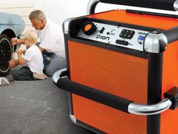 ION Audio iPA30 Audio Job Rocker | Portable Heavy-Duty Bluetooth Speaker with AM/FM Radio (Orange) N5