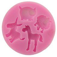 Let'S Diy Cake Decorating Cartoon Pig Sheep Horse Shaped Silicone Mold Fondant Fondant Sugar Art Tools N4
