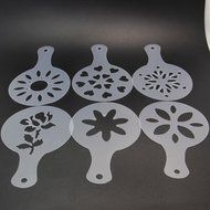 Coffee Stencils Latte Art Cappuccino Plastic Plate Template 22 Designs Decorating Tool + Mesh Shaker + Art Pen... N3