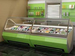 VENTURA XP II TECNICA Gelato Ice Cream Showcase Display Freezer / Gelato Machine T6 (5 Liter Pan / 12 Flavors) N6