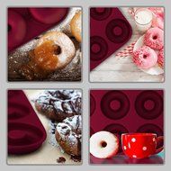 Large Ultra-Premium Donut Pan, Eco-Friendly; BPA Free, Super THICK 9 Cavity Silicone Donut, Bagel Pan, Non-stick... N3