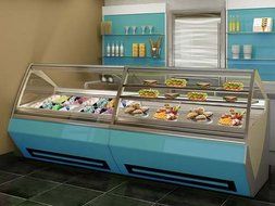VENTURA XP II TECNICA Gelato Ice Cream Showcase Display Freezer / Gelato Machine T6 (5 Liter Pan / 12 Flavors) N8