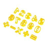 Ckeyin 15pcs Plastic Number Symbol Fondant Cake Mold Cookie Mold Cake Decoration Tools N4