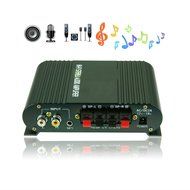 40W 12V Mini Hi-Fi Amplifier Booster Radio MP3 For Car Motorcycle Black