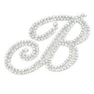 Rhinestone Alphabet Monogram Stickers Letter Initial Wedding Favor Invitation(Letter N) N7