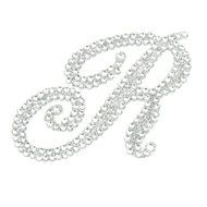 Rhinestone Alphabet Monogram Stickers Letter Initial Wedding Favor Invitation(Letter N) N8