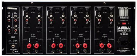 PYLE PT8000CH Rack Mount 8000-Watt 8 Channel Stereo/Mono Amplifier N6