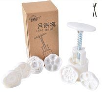 Father.son China's Mid-Autumn Festival Moon cake mold DIY tools set (Flower of 6 50g) N4