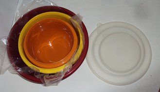 Vintage Tupperware Classic Flat Bottom Mixing Bowls Set Fall Harvest Colors N4