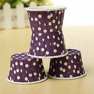 New Dots 20pcs Colors Cupcake Liner Muffin Candy Nut Snack Greaseproof Dessert Baking Cups (Blue) N3