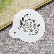 Y&amp;XL&amp;H Roses are Red Cookie Stencil,Floral Cake Stencil,Rose Fondant Stencil Tool,Tool kit Cake Decorating,
