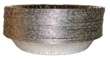 Aluminum Foil Pie Tins, 25 Extra Deep Pans, 5 Inches Diameter, from Baker's Mark, Includes One Oven Sleeve Arm... N18