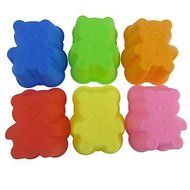 Y&amp;XL&amp;H Lovely Bear Shape Muffin Moulds, Cupcake Moulds , 6 Pieces per Set, L 7.8cm x W 6.5cm x H 3cm, Random Assorted... N2