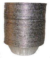 Aluminum Foil Pie Tins, 25 Extra Deep Pans, 5 Inches Diameter, from Baker's Mark, Includes One Oven Sleeve Arm... N26