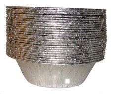 Aluminum Foil Pie Tins, 25 Extra Deep Pans, 5 Inches Diameter, from Baker's Mark, Includes One Oven Sleeve Arm... N30